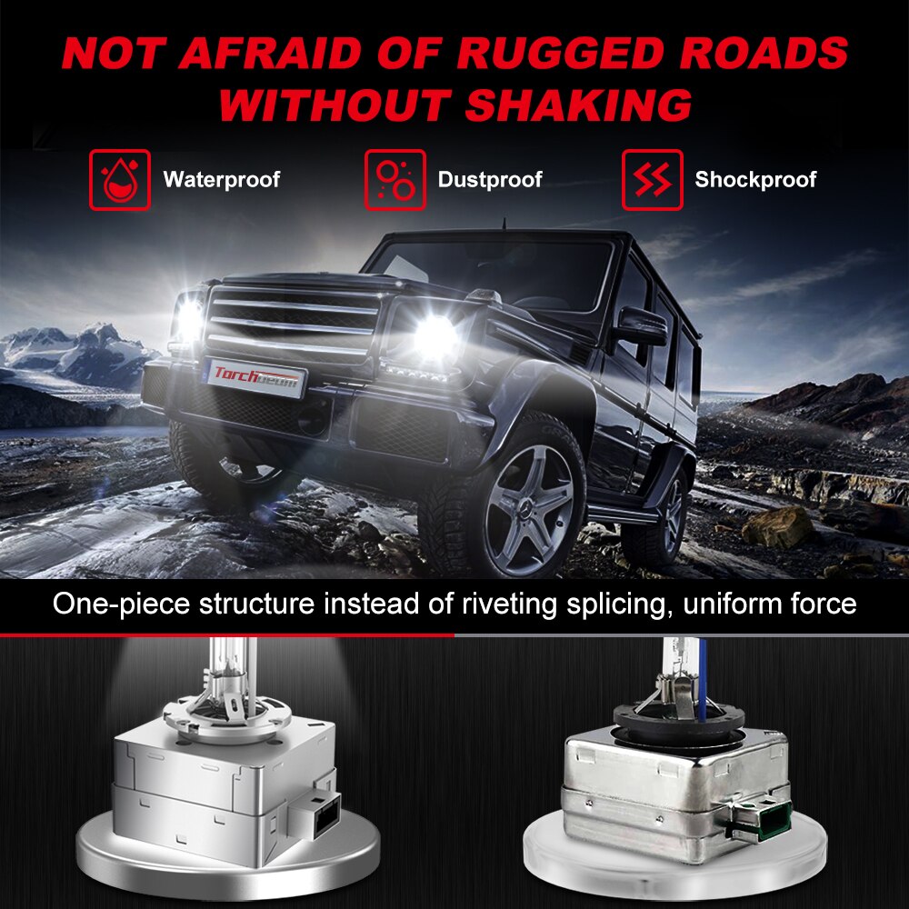 Torchbeam – phare de voiture au xénon D3S, ampoules HID à haute luminosité, 45V, 35W, 5600LM, 8000K, blanc, bleu, Kit de lampes de voiture, 2 pièces