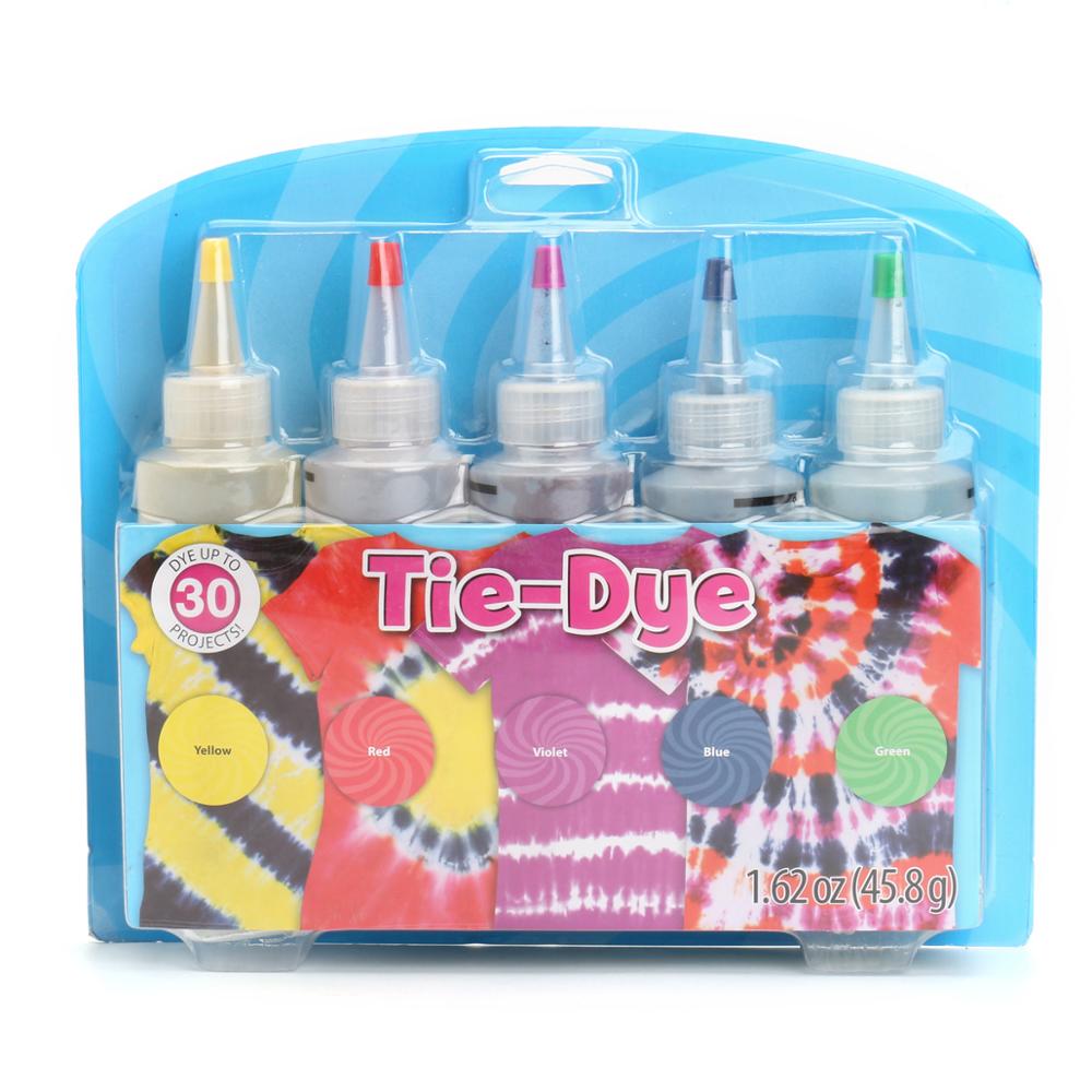 5 stk tie dye kit 120ml farverige tøj tie dye pigment sæt giftfri tie dye gør det selv beklædningsgenstand graffiti stof tekstil maling