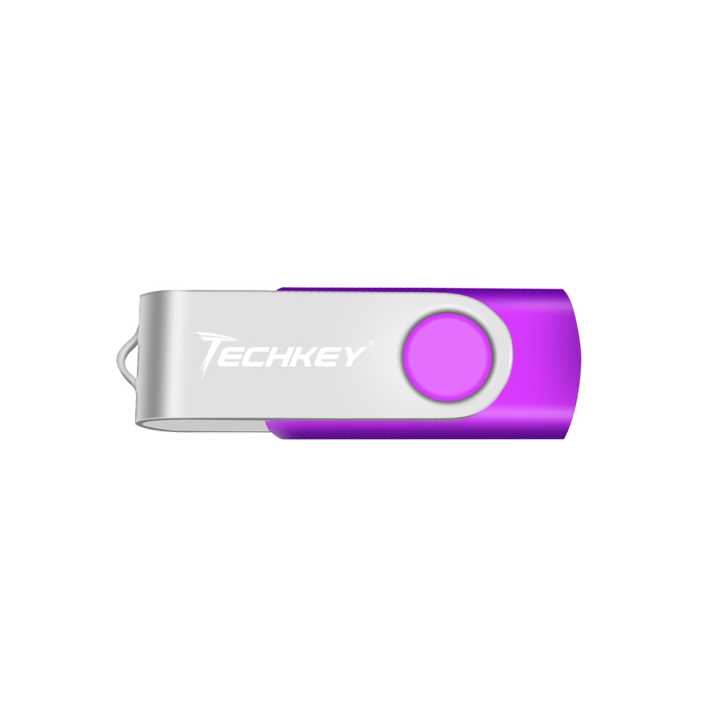 Techkey newest usb flash drive 4gb 8gb pendrive 16gb 32gb флешка Storage usb stick for phone Memory stick: 4GB / puple