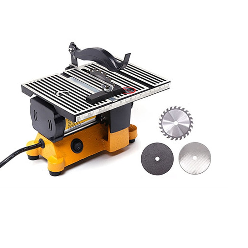 1pc 220V/110V 60W Mini Table Saw Mini Bench Saw Alloy Blade Diamond Blade Cuts Stone Wood Copper Aluminium Lead EU plug US plug