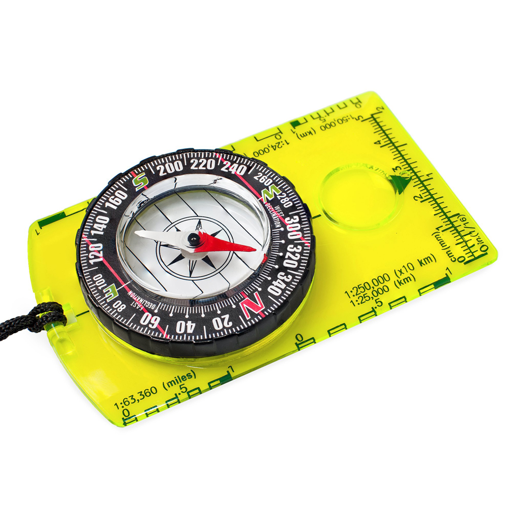 Multifunctional Hiking Compass Outdoor Gadget Navigation Camping Orienteering Backpacking Map Reading Compass for Scout Kids: Default Title