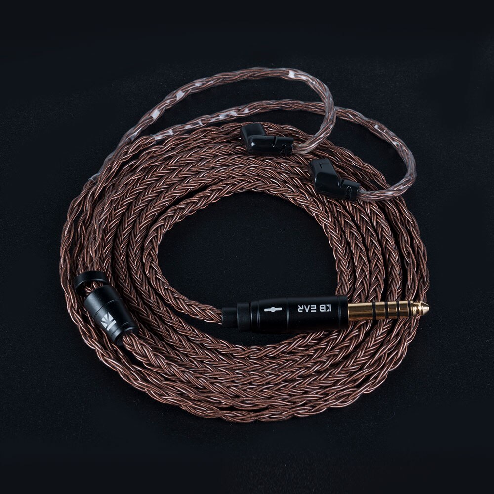KBEAR 16 Core Pure Copper Earphone Cable 2PIN/MMCX/QDC Earbuds Connector Use For KZ EDX ZSN PRO BLON BL-03 KBEAR KS1 Headphone: QDC 4.4mm