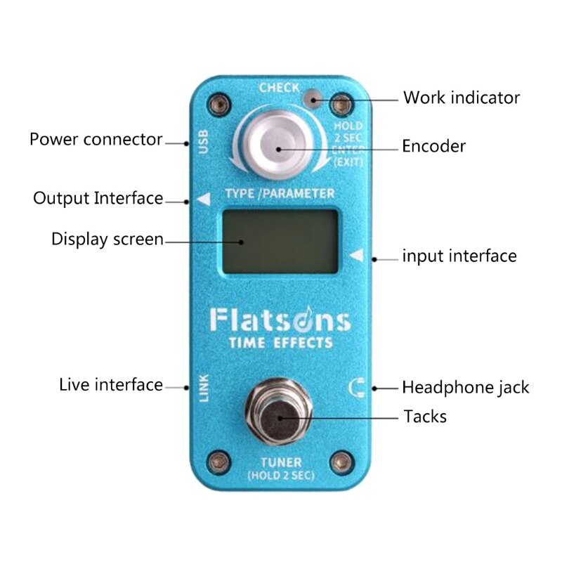 T4MF Looper Guitar Recording Time Station Loop with Unlimited Tuner Overdub Guitar Looper Pedal Effect
