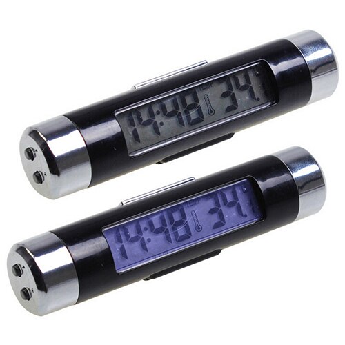! Digitale Thermometer Clip-on LCD Auto Automotive Digitale Klok Elektronische Backlight Display Thermometer Gereedschap