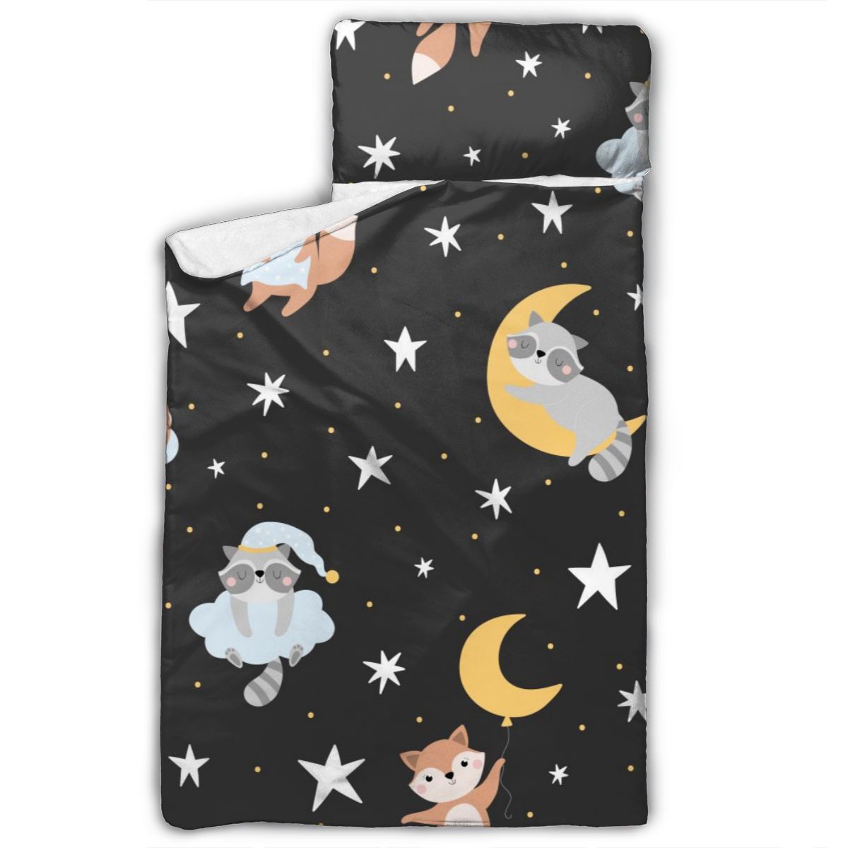 Sleeping Animals And Stars Nap Mat with Pillow for Toddler Boys and Girls Ideal for Daycare and Preschool: Default Title