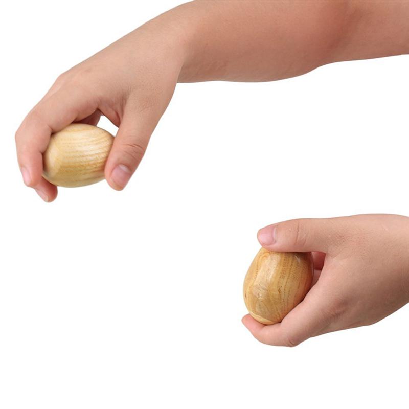 4 Stuks Houten Ei Maracas Shakers Muziek Percussie Speelgoed Voor Kids Kinderen