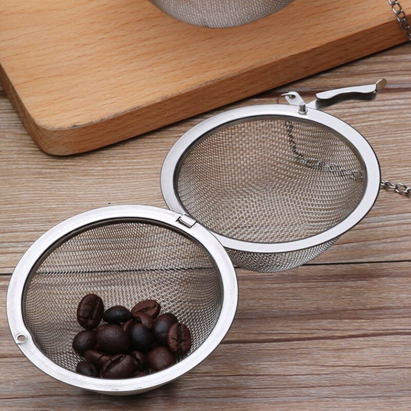 1pc rustfritt stål te infusjoner sfære låsynge spicetea ball sil sil infuser te filter siler kjøkken te tilbehør