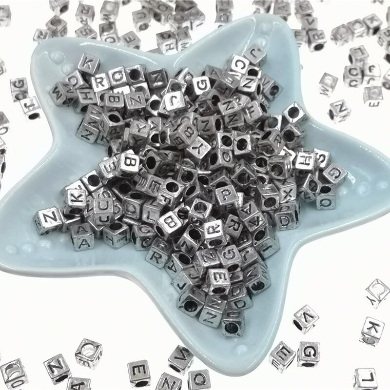 150 stk akryl alfabet perler diy legetøj børn perle snøring halskæde armbånd smykker til børn pige håndlavning håndværk legetøj: Flis