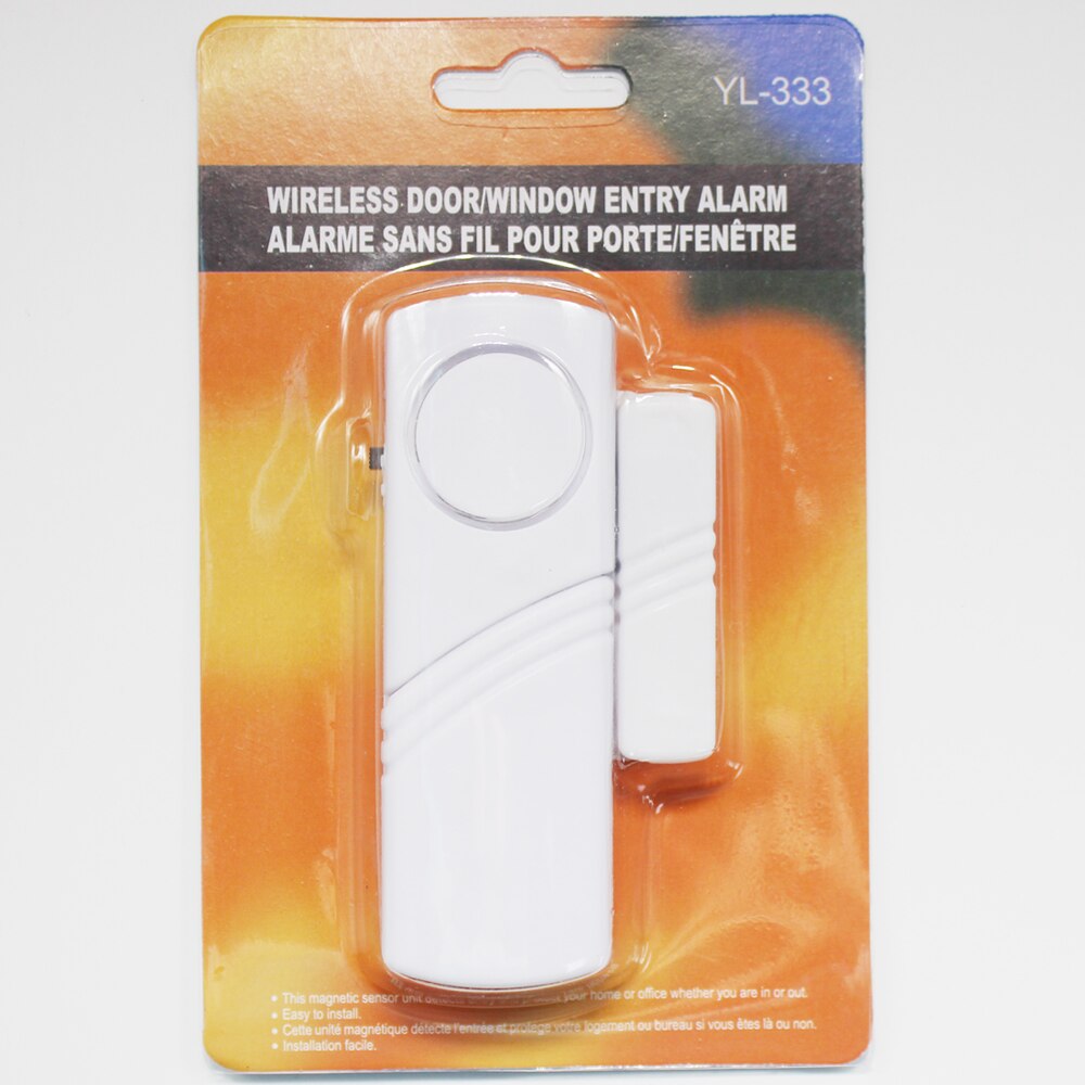 Door Window Sensor Wireless Burglar Alarm with Magnetic Sensor Home Safety Wireless Longer System Security Device White