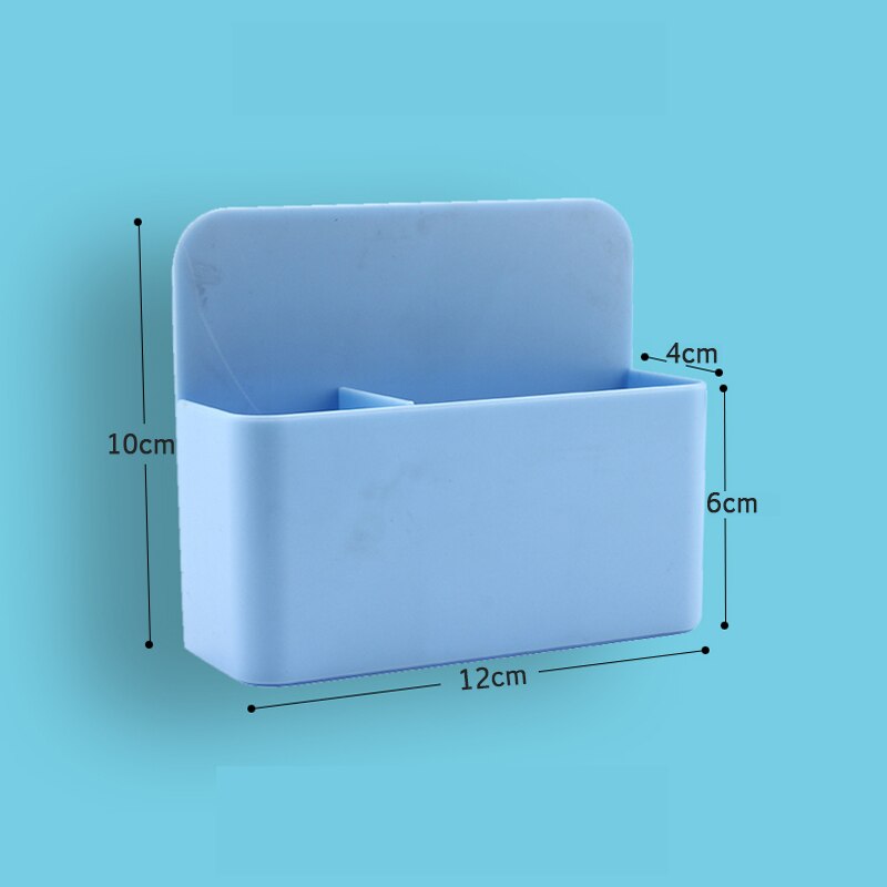 Magnetic Storage Box Fridge Whiteboard Marker Pencil Pen Holder Organizer Storage Container Magnet Plastic Office School Supplie: Blue