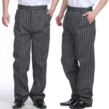 Servicio de comida de verano, , pantalones de cocina de otoño, pantalones de trabajo a rayas, pantalones de chef, pantalones estilo uniforme de chef unisex