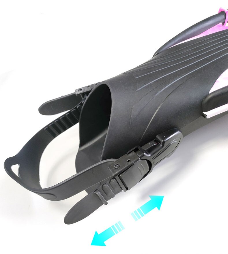 Aletas de buceo para adultos, zapatos de natación ajustables, de silicona, sumergibles, largas, monoaleta