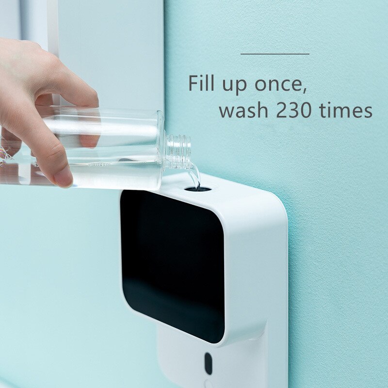 Automatic Induction Foaming Hand Washer LED Display Screen Washing Machine Infrared Sensor Soap Dispenser For Bathroom Wall