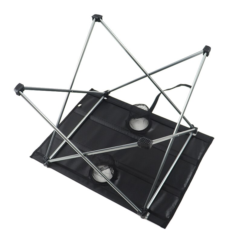 Lichtgewicht Draagbare Oxford Doek Waterdichte Opvouwbare Tafel Met Bekerhouders Voor Camping, Wandelen & Picknick