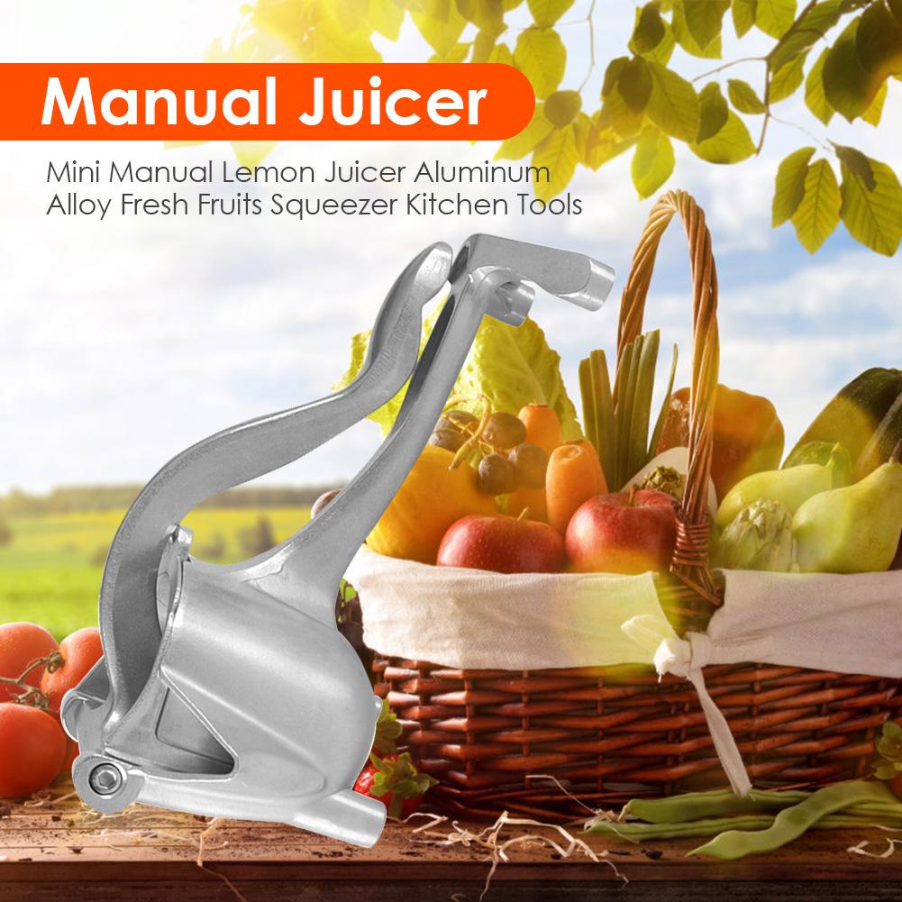 Mini Zilver Metalen Handmatige Juicer Fruitpers Fruitpers Citroen Oranje Juicer Press Huishoudelijke Multifunctionele Juicer