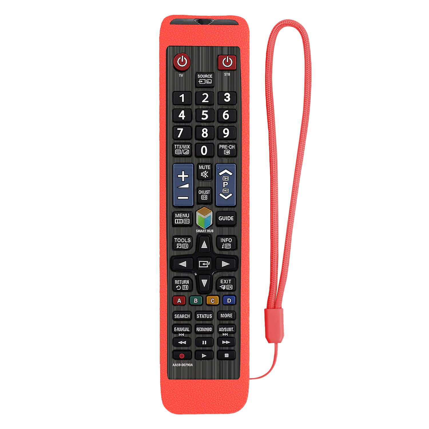 Fundas para mando a distancia de TV Samsung AA59-00594A, funda a prueba de golpes, para AA59-00581A, AA59-00582A, UE43NU7400, UE40F8000, BN59-01178B, BN59-01178W: Red