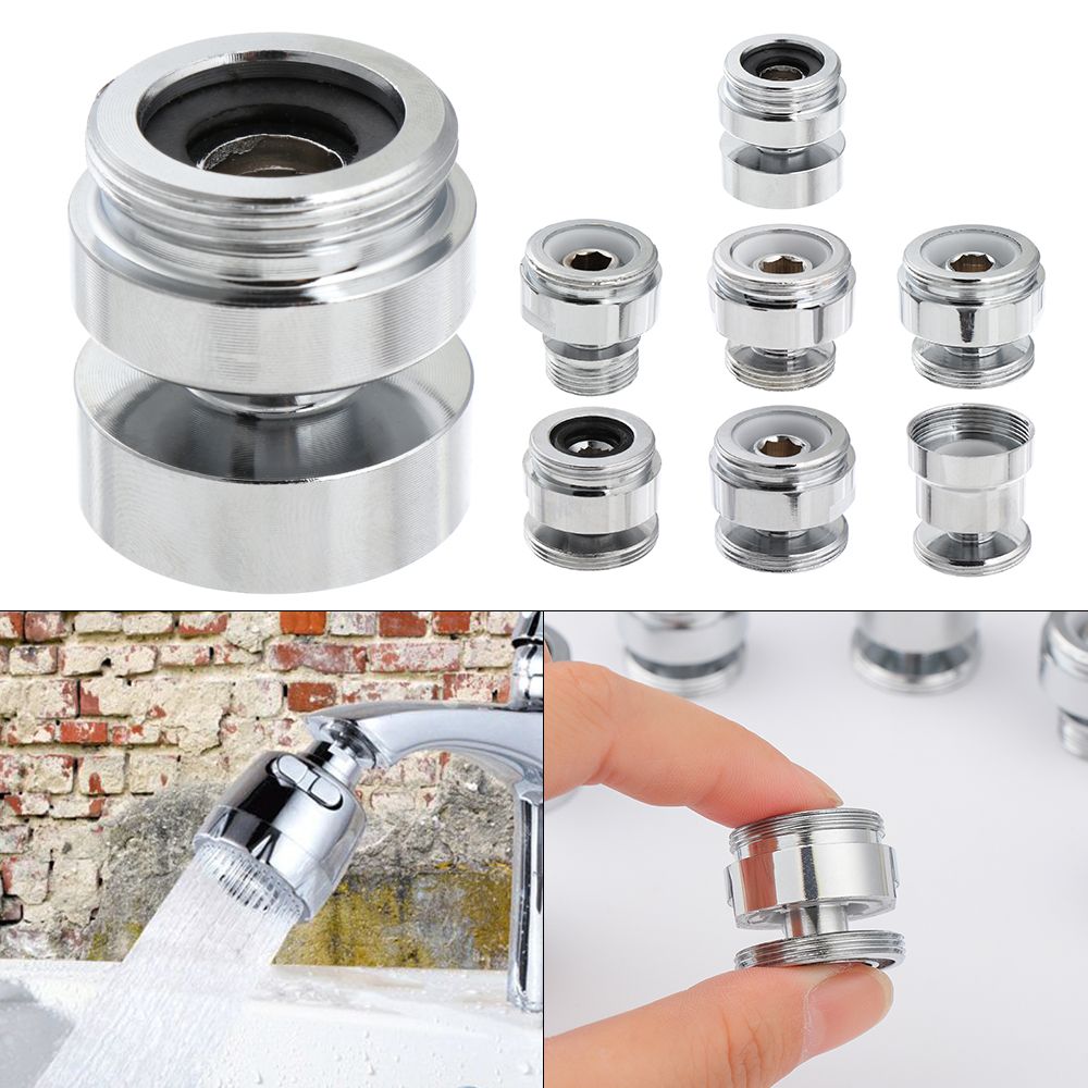 Faucet Fittings Stainless Steel Tap Aerator Connector 360 Degree Adjustable Faucet Adapter Swivel Aerator Adapter