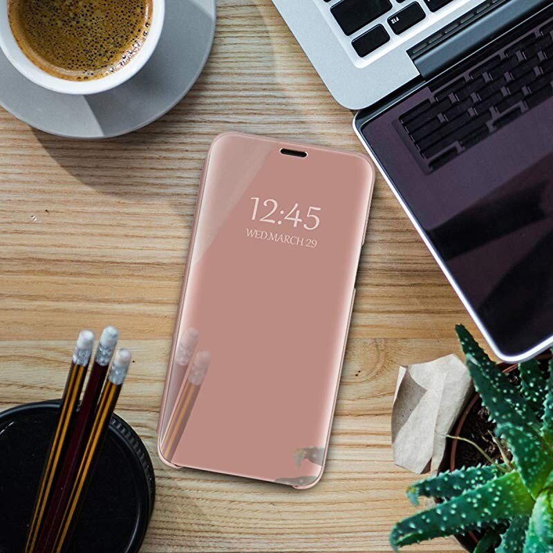 Fall Für Samsung Galaxy M30s M80S A91 Abdeckung Clear View Spiegel Smart PU Leder Stoßfest Flip Fall Für Samsung Galaxy m30s M80S: For M30s / Rose gold