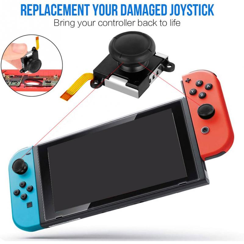 3D Analog Joycon Joystick Thumb Sticks Sensor Replacements Accessories For Nintend Switch Joy Con Controller Housing w/ Tool Kit