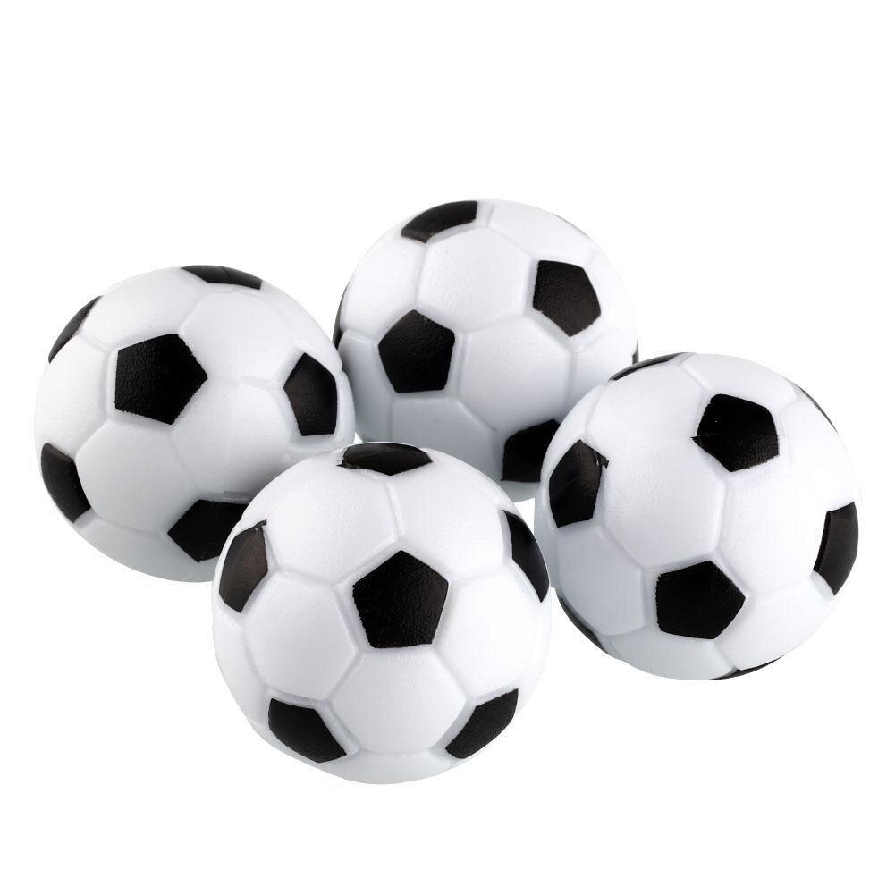 Plast 4 stk 32mm fotball bordball fotball fussball innendørs sort+hvit
