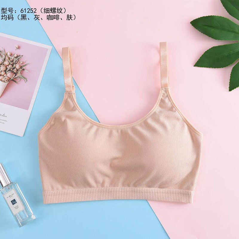 8-16Y 2pc Cotton Girls Bra Teenage Underwear Kids Sports Bra Kids Seamless Bralette Puberty Clothing Training Bra
