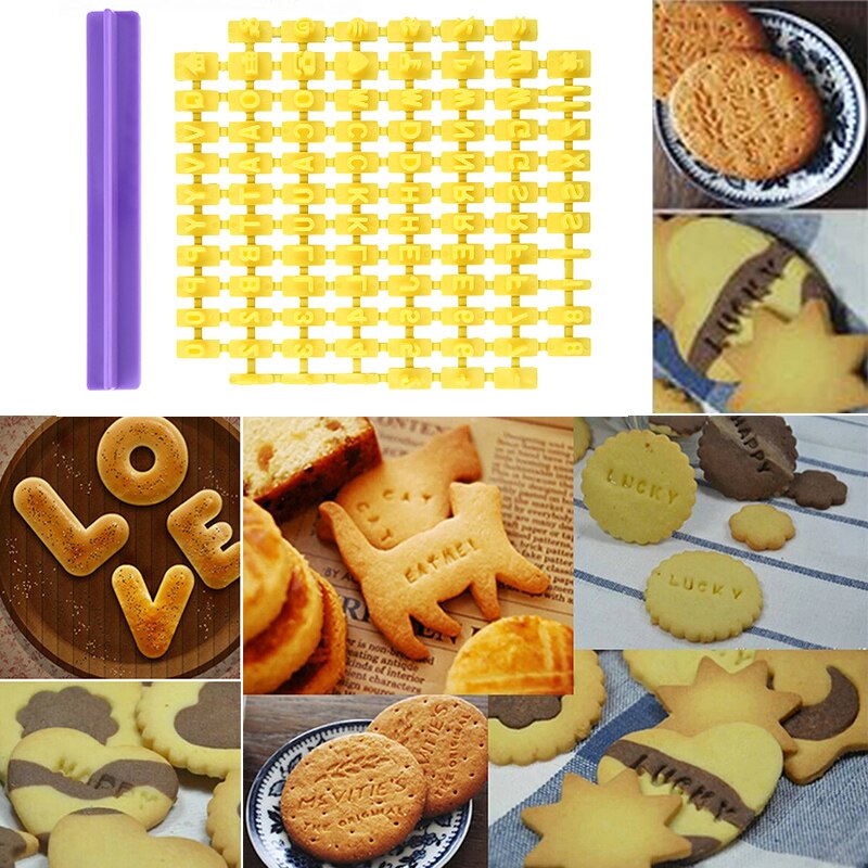 K-STAR Diy Brief Cookie Cake Fondant Mould Stampalphabet Nummer Brief Bakvorm 3D Cookie Embosser Cutter