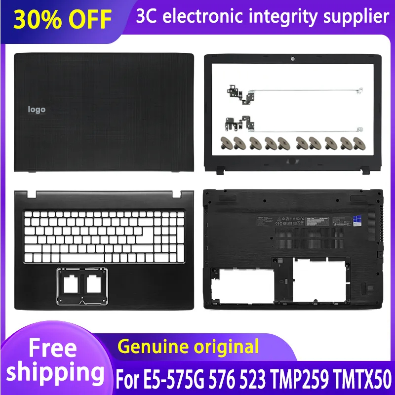 NOWOŚĆ dla Acer Aspire E5-575 E5-575G E5-523 E5-553 E5-576 LCD Back Cover Front Bezel Palmrest Bottom Case Hinges Top TMP259 TMTX50