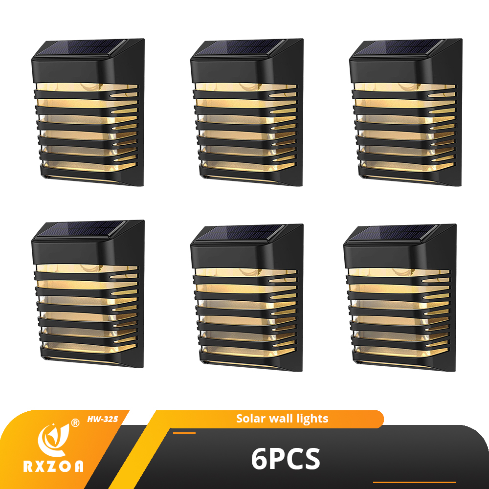 LED Solar Lights Fence Breathing/Constant Mode Lights Outdoor Waterproof Yard Wall Lights for Front Door Stairs Swimming Pool: 6PCS