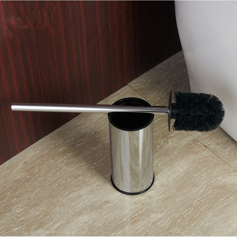 mat zwart vloerstaande 304 roestvrijstalen wc borstel houder wc borstel set chrome toiletborstelhouder