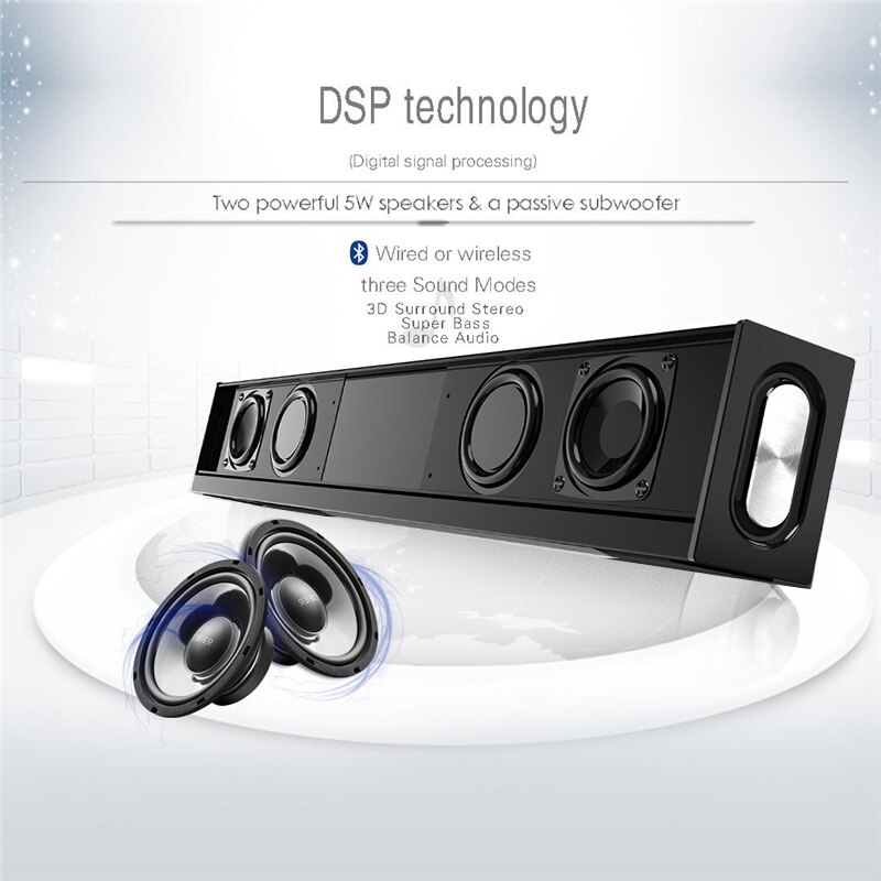 Super Bass Home Theater Soundbar TV Speaker Subwoofer Bluetooth Column S688 20W Wireless Bluetooth Speaker Portable