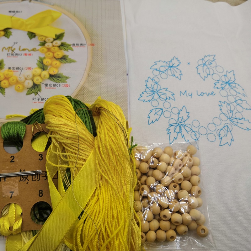 3D Lint Boog-knoop Borduren Handwerken Kruissteek Naaien Met Hoepel Kits Voor Beginner Handgemaakte Ambachtelijke Kerst Creatief Decor