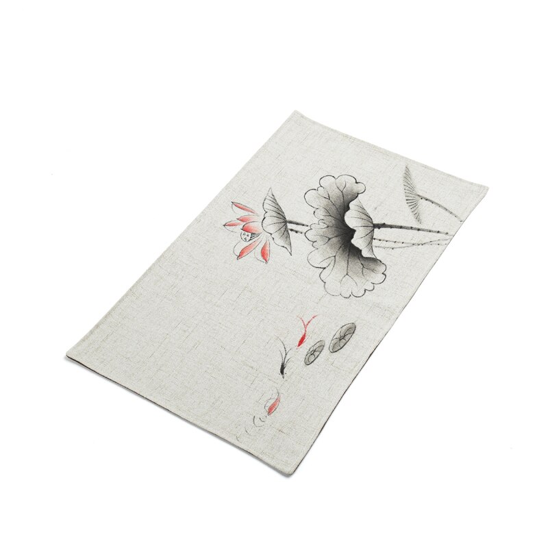 Napperon en tissu peint à la main pour Table basse, drapeau de Table, trompette, tapis de Table en coton et lin: a