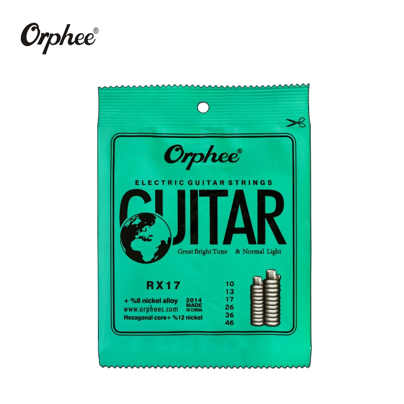 , 10 Uds. Cuerdas de guitarra orphee RX15 RX17 RX19, cuerdas de guitarra eléctrica súper ligeras