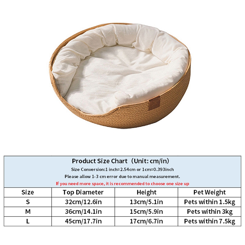 Honden Kat Warm Ronde Slapen Mand Zoete Kat Bed Gezellige Kitten Lounger Kussen Afneembare 2 En 1 Katten Bedden Wasbaar pet Cave
