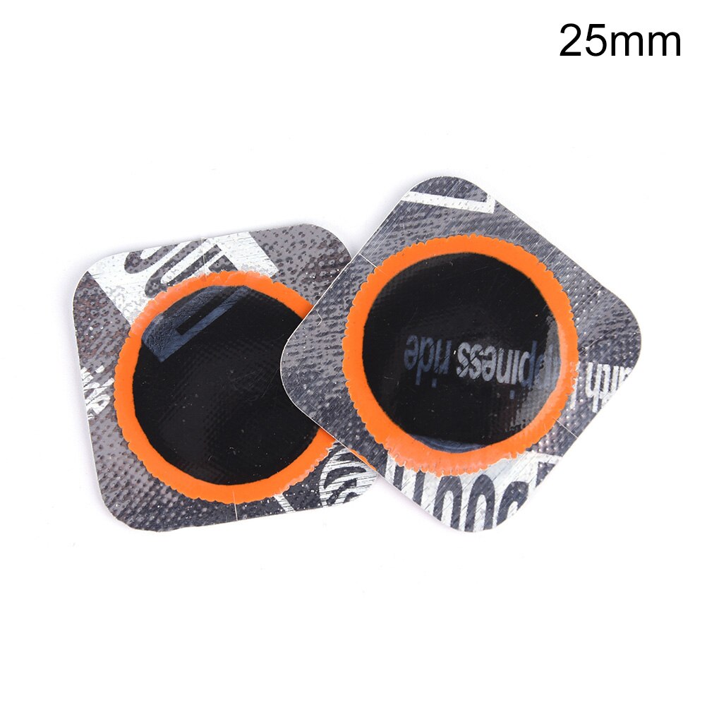 10Pcs Bicycle Bike Repair Fix Kit Flat Rubber Tire Tyre Repair Patch Kit Cycling Tools 25mm/30mm: 25mm