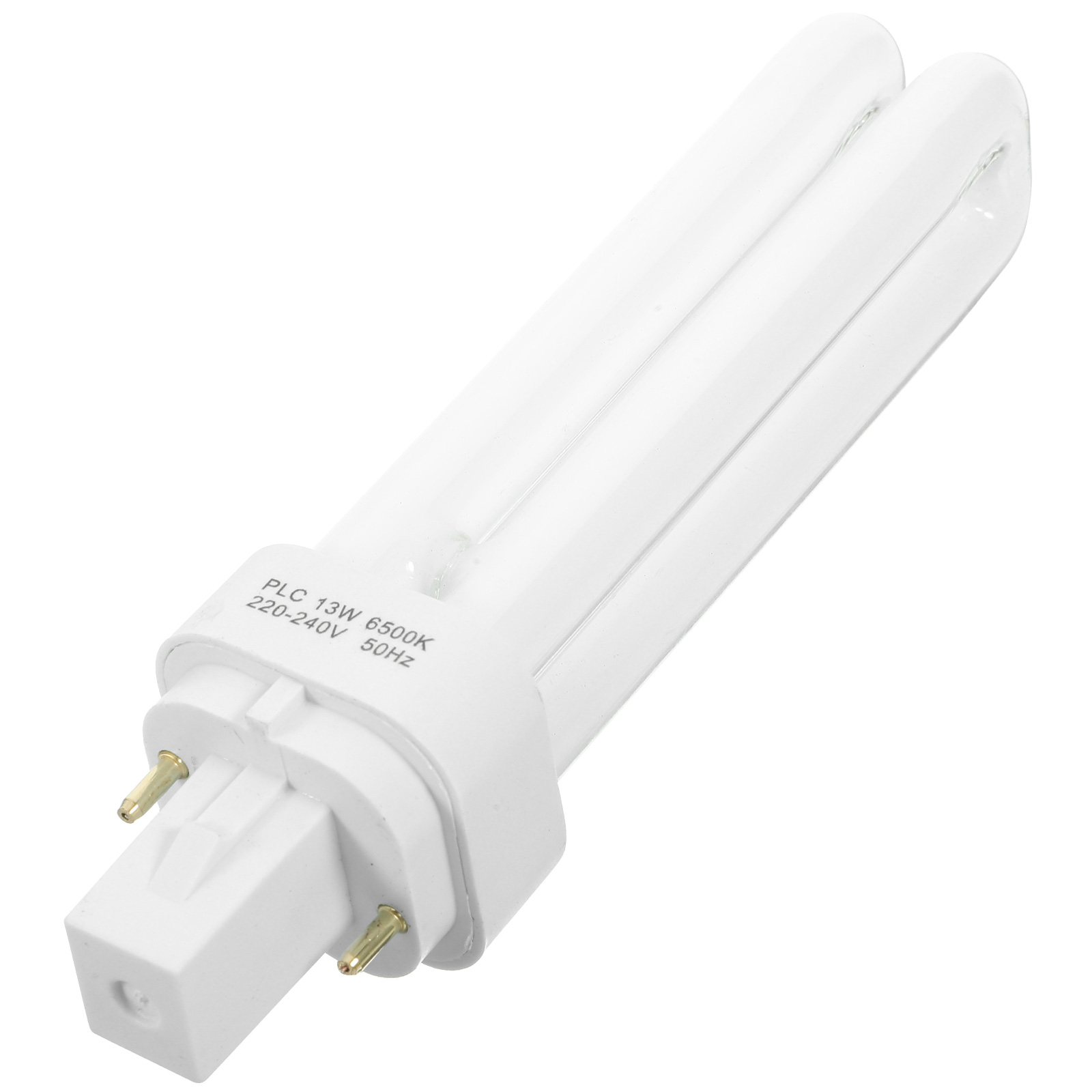 4 Saving Lamp Bulb Double Tube Fluorescent Compact Bulbs Fluorescence 13W Glass Plug LED Light 2 Pin