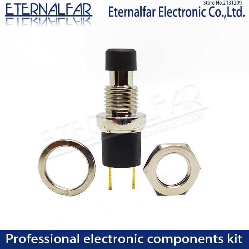 ON-OFF 1A 250V 3A 125V AC DC High Self-Locking SPST Normally Open Mini Push Switch 7MM Small Button With Gold-plated