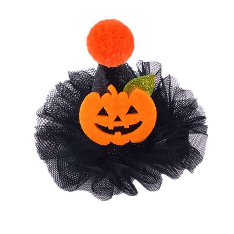 Halloween animal de compagnie chien chat chapeau citrouille assistant casquette pour animaux de compagnie déguisement de fête Halloween décoratif chien casque Cosplay accessoires: Black