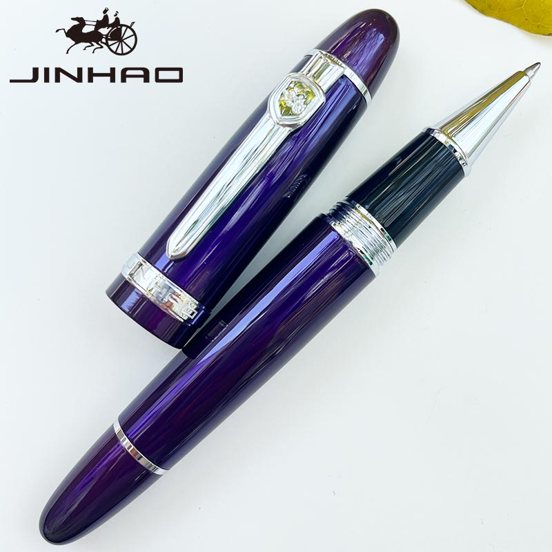 Jinhao 159 Rollerball Pen met grote cilinder en gouden clip Glad schrijven voor relatiegeschenk (zwarte inkt)