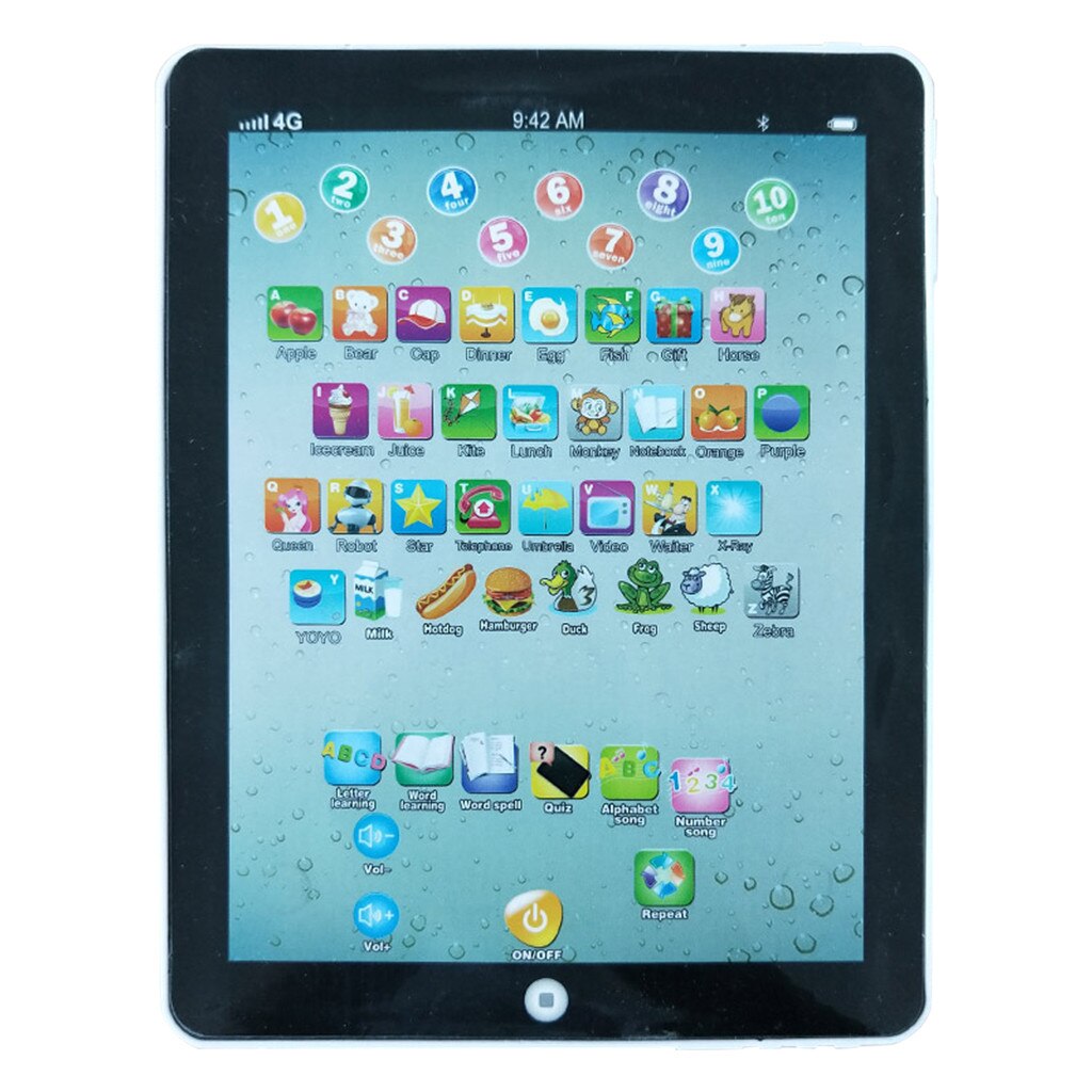 Kinderen Tablet Reading Machine Kinderen Kerst Cadeau Voor Onderwijs: Black