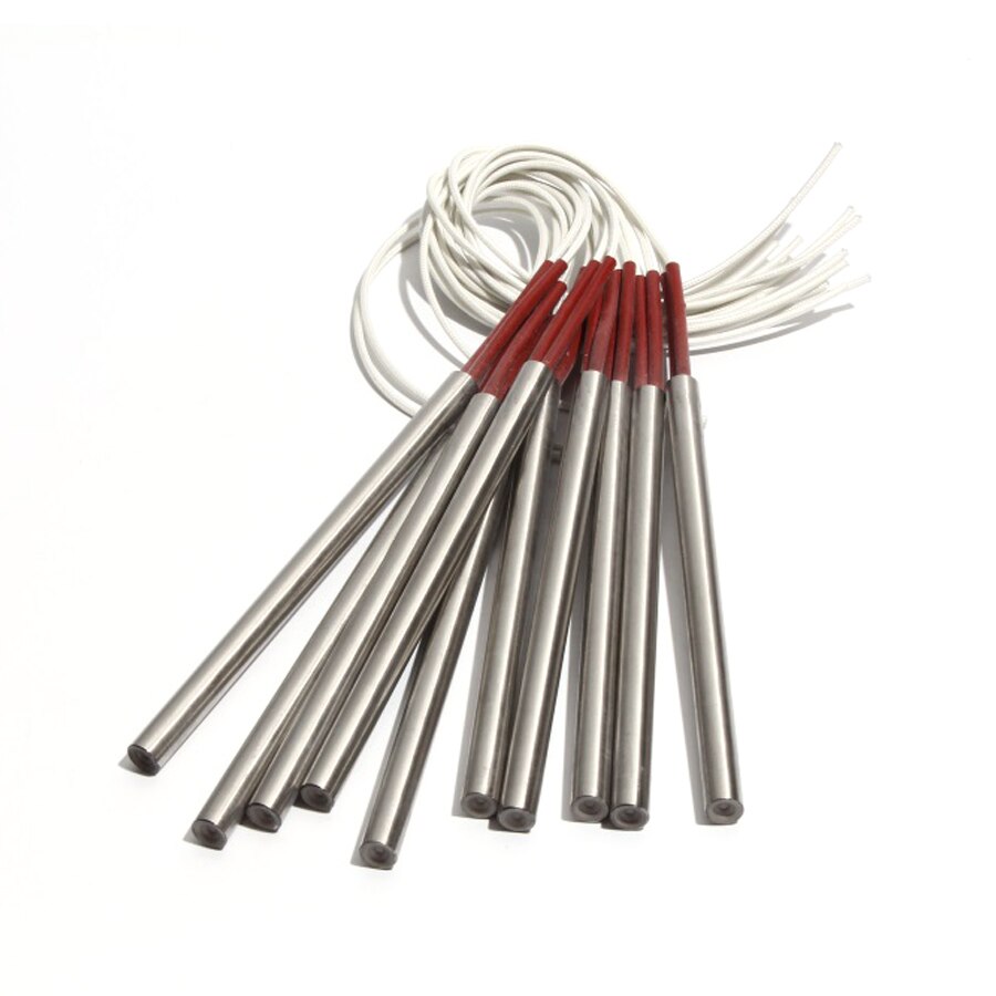 Cartouche chauffante pour moule électrique tubulaire, 5 pièces, 9.5mm de diamètre, 190 ~ 220mm de longueur, 110/220/380V, 560/580/600/620/650W