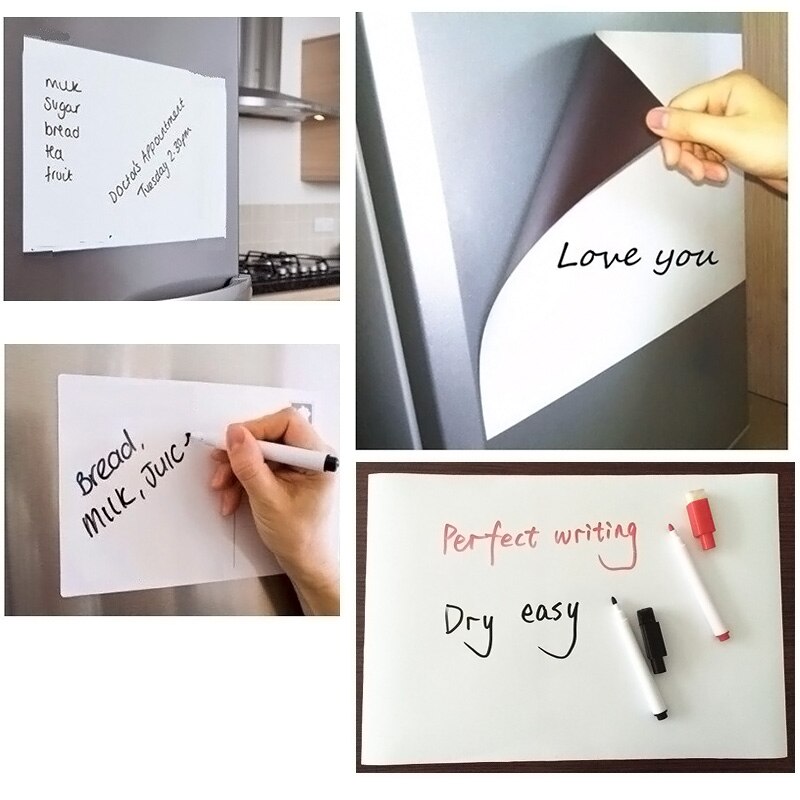 Flexibel magnetisch whiteboard maat  a3 koelkast keuken thuiskantoor herinnering magneet whiteboard whiteboards jaar