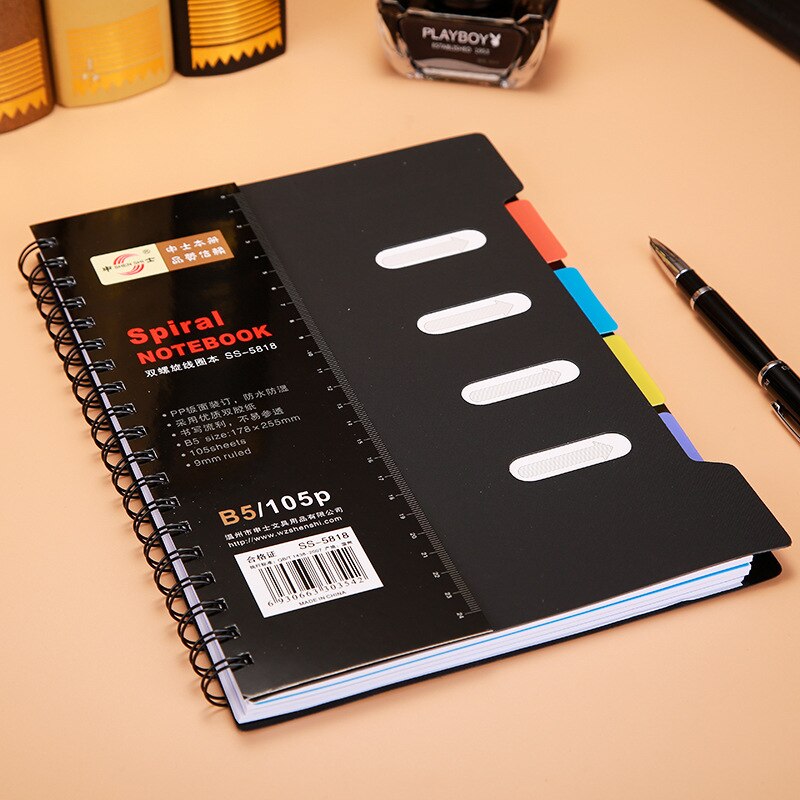 A6 A5 B6 Spiral Classified NoteBook Loose-leaf Bussiness Note book Student Graffiti Book Office School Supplies