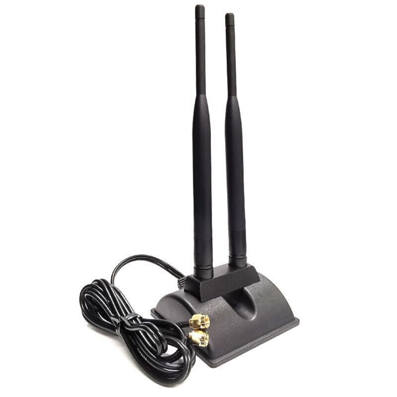 5G Dual Band WiFi Antenna 6DBi Omni Directional Plug Connector Magnetic Base for Indoor WiFi Wireless Range Signal C26