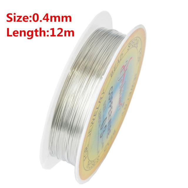 0,2-1mm Gold Silber Überzogene Cord String Gewinde Draht Neue Heiße Hohe Perlen Handwerk Metall seil Fit DIY Schmuck Kennzeichnung: Silvery 0.4mm