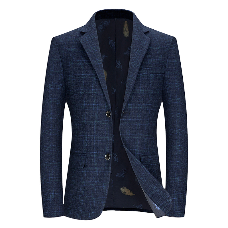 Blazer rayé bicolore pour hommes, veste décontractée, haut de gamme, jeune et d'âge moyen, grand volume, abordable, grande taille,
