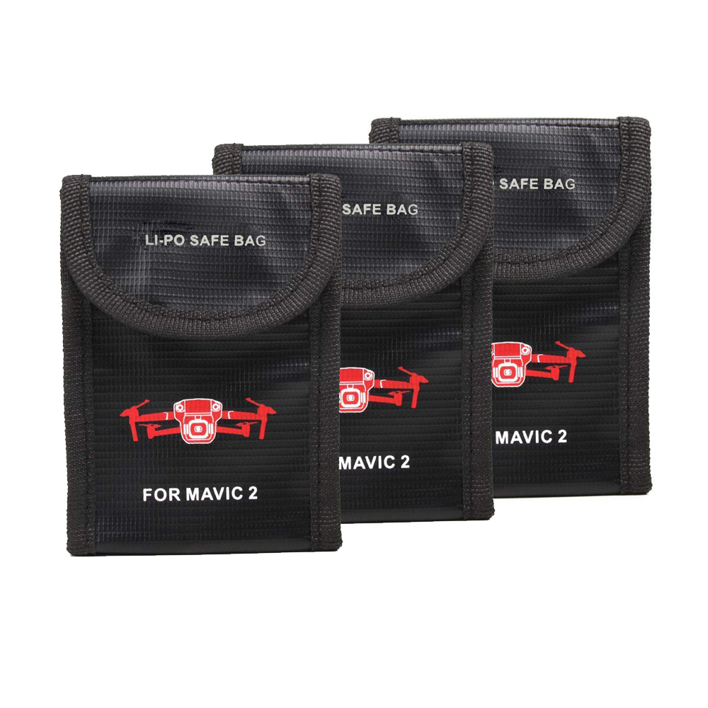 3 Pack Brandwerende Lipo Satefy Tas, LiPo Safe Bag Batterij Case voor DJI Mavic 2 Pro, mavic 2 Zoom, Mavic, Pro