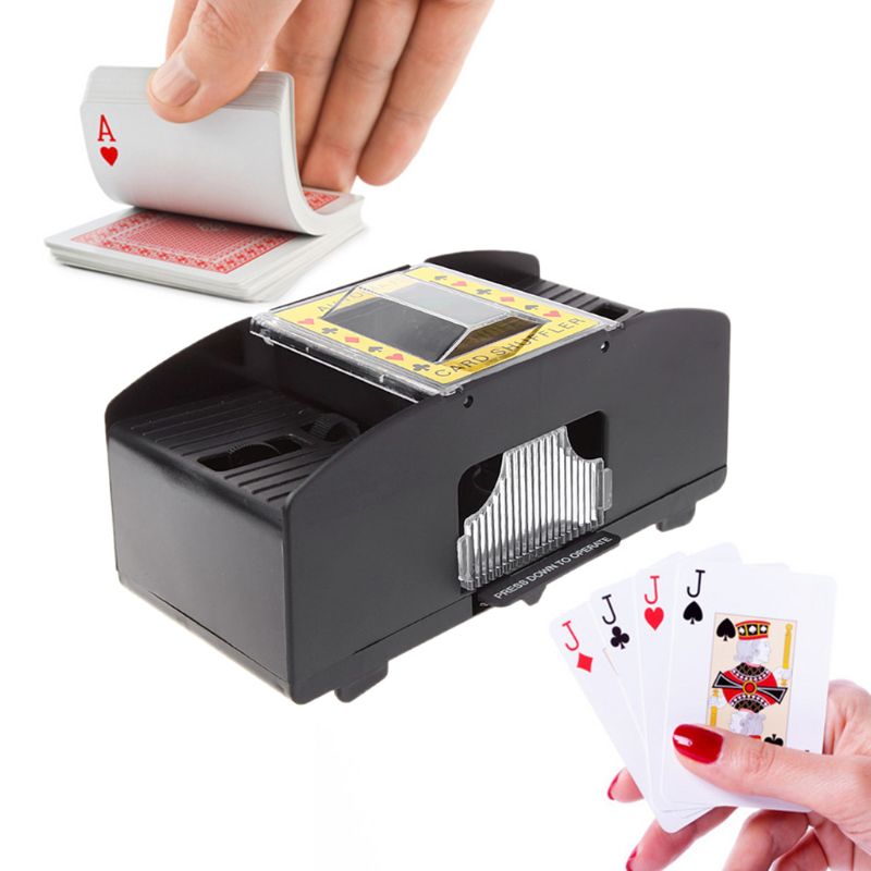 Automatische Poker Kaartenschudmachine Board Games Batterij Operated Speelkaarten Shuffle Q84C