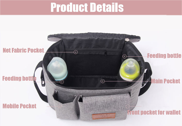 Updated Mother Expanded Bag Strollers Organizer Baby Basket Pushchair Diaper Nappies Bottle BAG