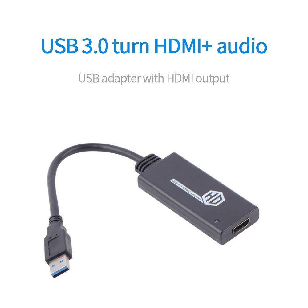 USB 3.0 to HDMI Cable HD 1080P HDMI Converter Adapters For Pc Laptop Tv Portable USB 3.0 To HDMI Cable Adapter Split screen